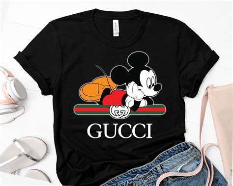 gucci disney tshirt|mickey mouse wearing gucci.